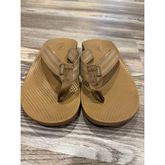Chaco Classic Flip Flop Tan Size Mens 7 Womens Size 8.5 - Picture 2 of 5
